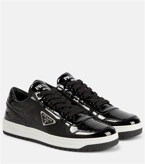 prada downtown black|prada patent leather sneakers.